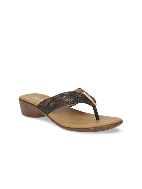 

Inc 5 Gold-Toned Women Textured Block Heels
