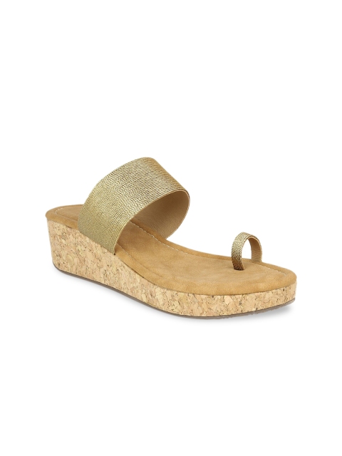 

Inc 5 Women Gold-Toned Flatforms