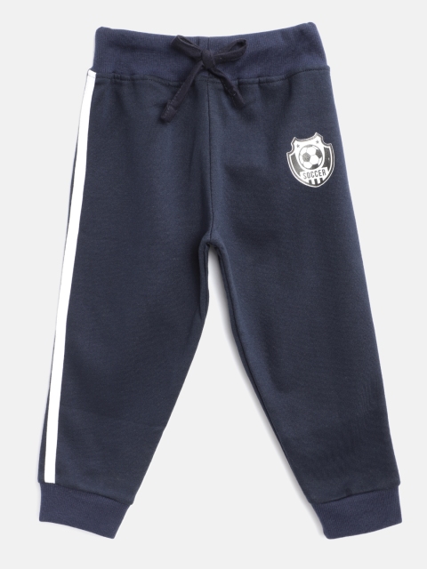 

GAME BEGINS Boys Navy Blue Cotton Solid Joggers