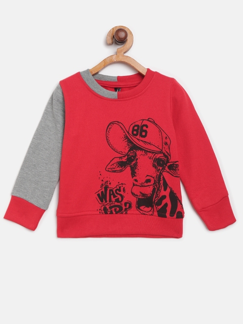 

GAME BEGINS Boys Red & Black Printed Sweatshirt