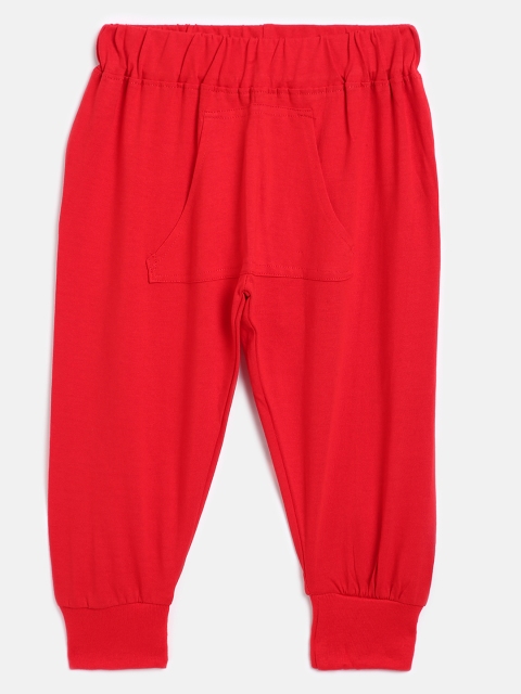 

GAME BEGINS Boys Red Solid Cotton Joggers