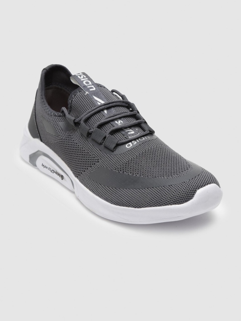 

ASIAN Men Grey Mesh Running Non-Marking Shoes