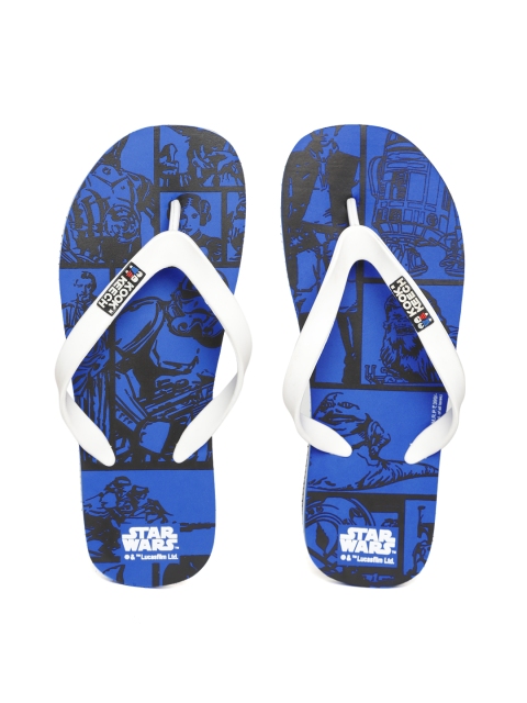 

Kook N Keech Star Wars Men White & Blue Printed Flip-Flops