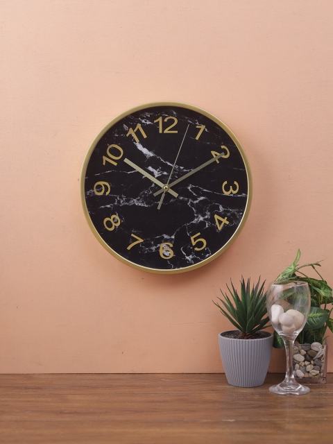 

House Of Accessories Black & Tan Contemporary Wall Clock