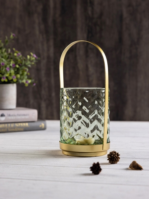 

Pure Home and Living Transparent & Green Glass Mini Lantern