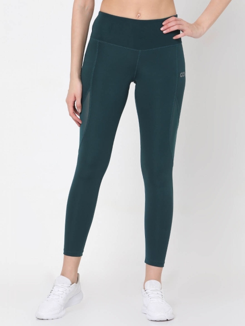 

Silvertraq Women Teal Green Leggings