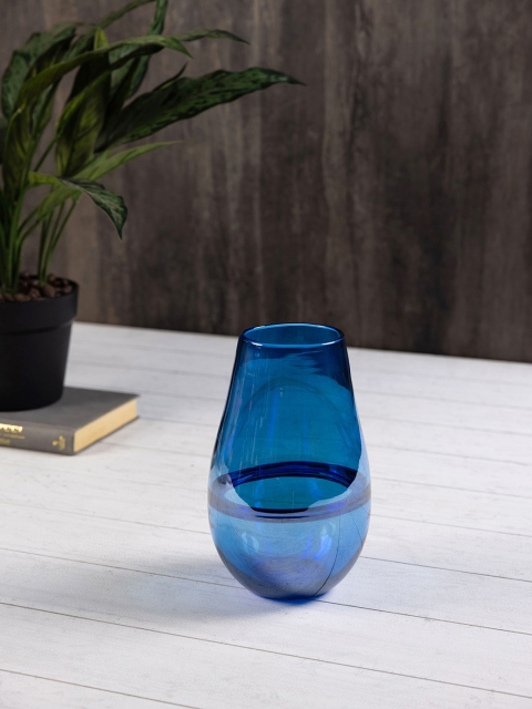 

Pure Home and Living Blue Solid Small Curvy Flower Vase