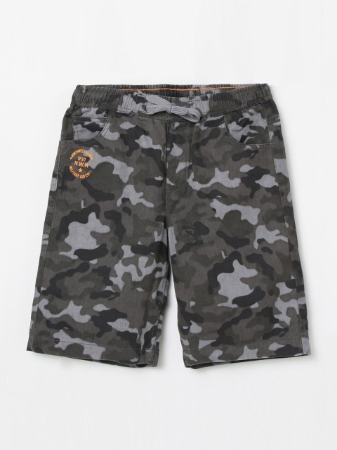 

max Boys Grey Camouflage Printed Regular Shorts