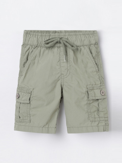 

max Boys Green Cargo Shorts