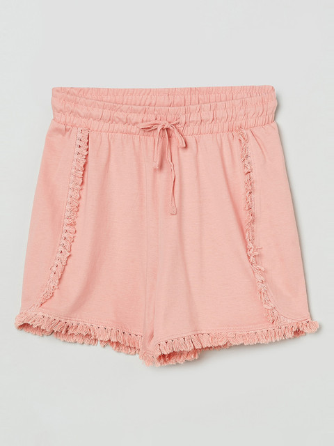 

max Girls Peach Regular Shorts