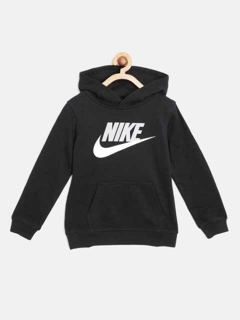 

Nike Boys Black & Grey Brand Logo Print Club HBR Hoodie Sweatshirt