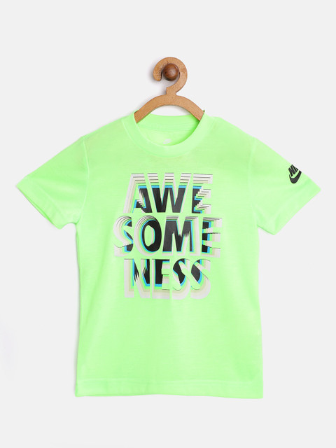 

Nike Boys Lime Green Awesomeness Printed T-Shirt