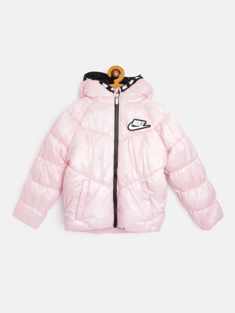 

Nike Girls Pink Chevron Cinched Puffer Jacket