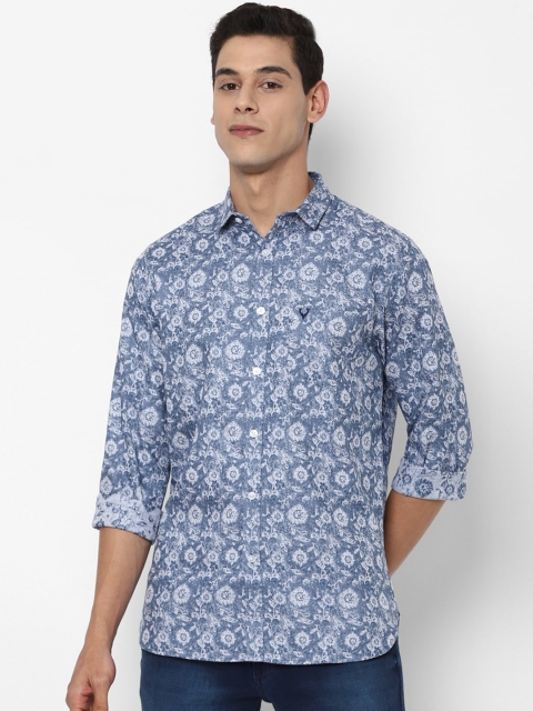 

Allen Solly Men Blue Slim Fit Floral Opaque Printed Casual Shirt