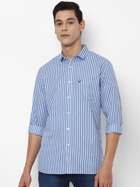 

Allen Solly Men Blue and White Slim Fit Striped Casual Shirt