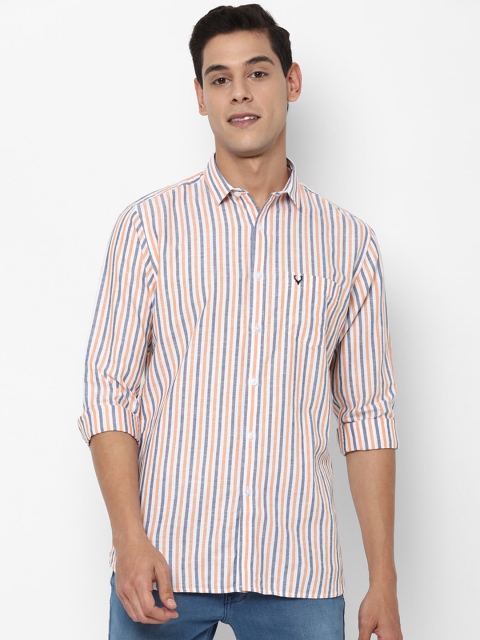 

Allen Solly Men Multicoloured Slim Fit Striped Casual Shirt, Multi