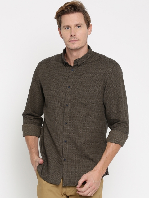

SELECTED Men Green Casual Shirt