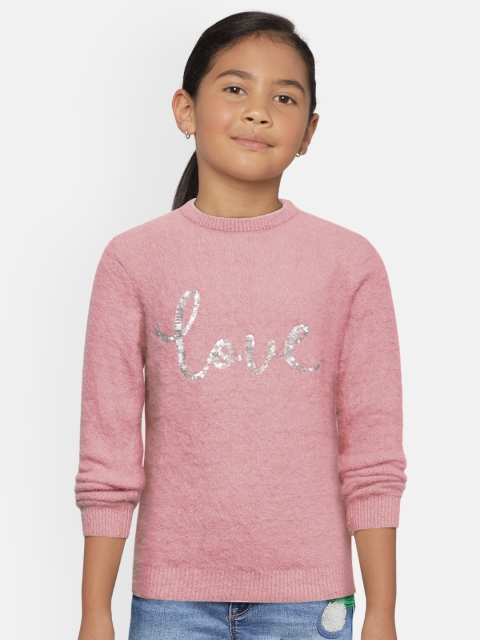 

Allen Solly Junior Girls Pink Printed Pullover