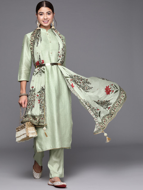 

Biba Green Embellished Unstitched Dress Material