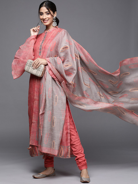 

Biba Pink & Grey Unstitched Dress Material