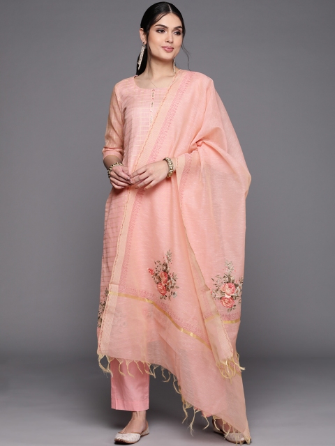 

Biba Pink Printed Unstitched Dress Material
