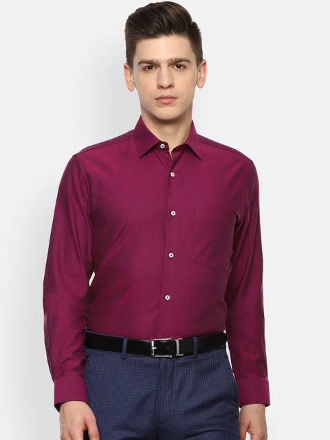 

Van Heusen Men Burgundy Opaque Formal Shirt