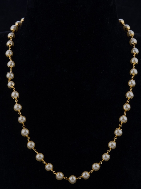 

Alankruthi Gold-Toned & White Brass Handcrafted Pearl Chain