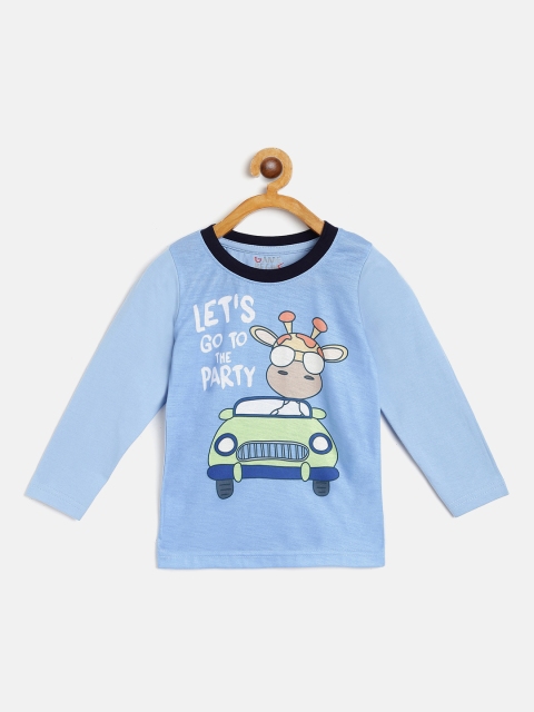

GAME BEGINS Boys Blue Pure Cotton Printed T-shirt