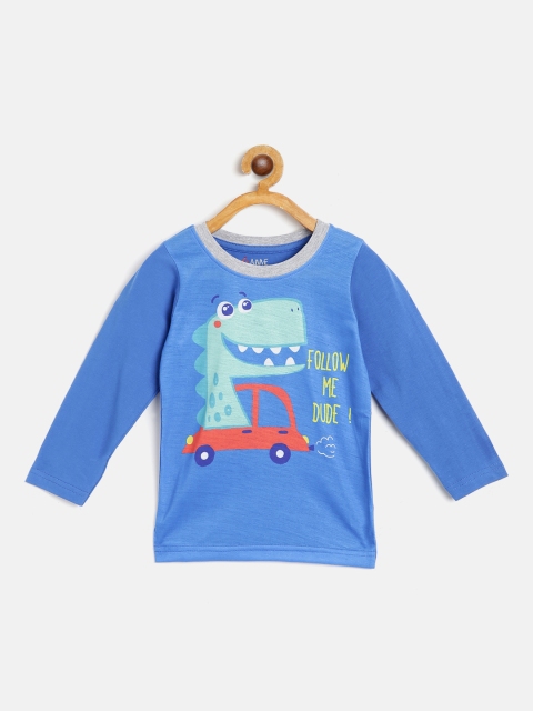 

GAME BEGINS Boys Blue Pure Cotton Printed Pure Cotton T-shirt