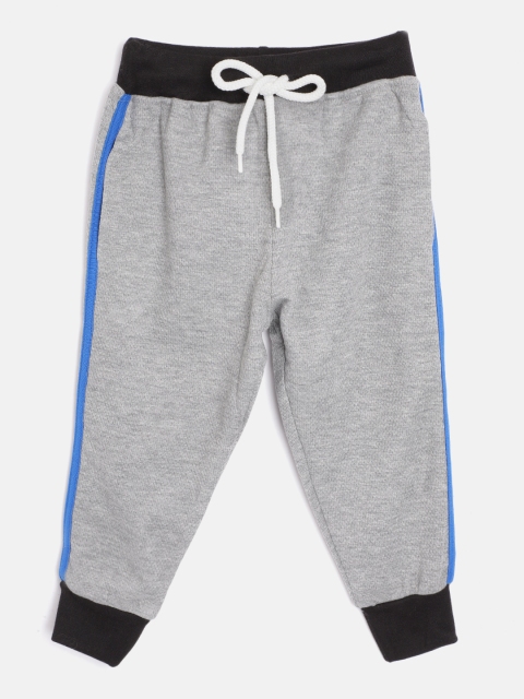 

GAME BEGINS Boys Grey Melange Solid Cotton Joggers