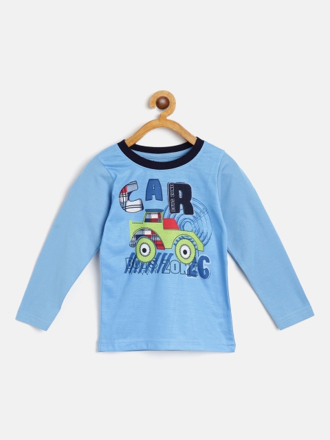 

GAME BEGINS Boys Blue Pure Cotton Printed T-shirt