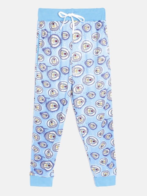 

GAME BEGINS Boys Blue & White Manchester City Logo Print Joggers