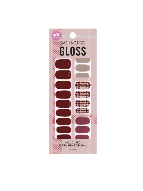 

Dashing Diva Gloss Marsala Nail Strips 34-pcs, Multi