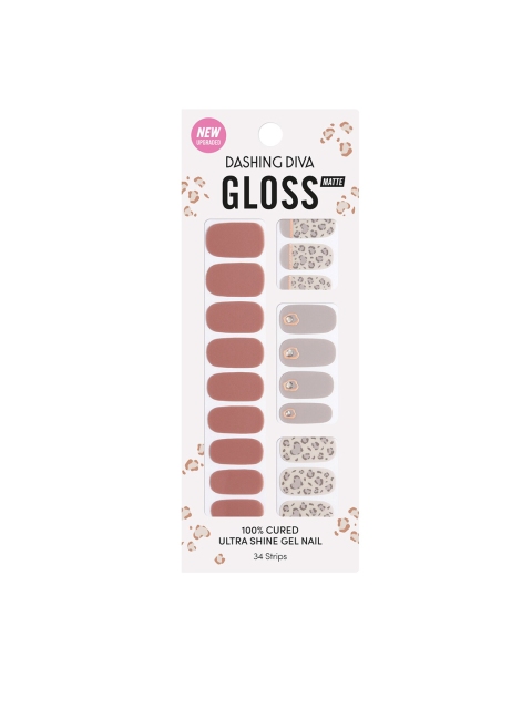 

Dashing Diva Gloss Milky Leopard Nail Strips 34-pcs, Multi