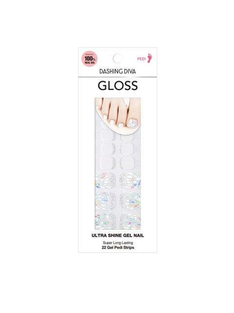 

DASHING DIVA GLOSS Pure Pieces Ultra Shine Gel Nails, Silver