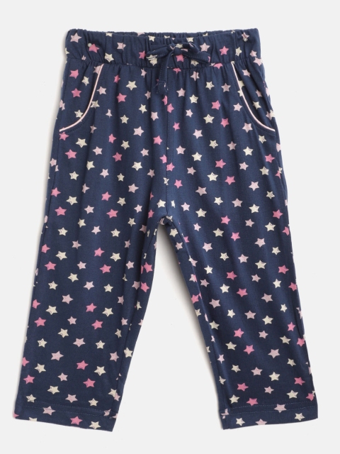 

Sweet Dreams Girls Blue & Pink Star Print Regular Fit Capri