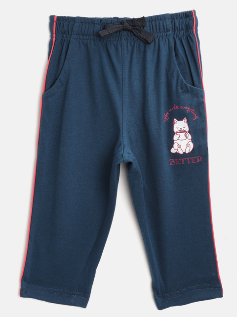 

Sweet Dreams Girls Teal Blue Solid Regular Fit Lounge Capris