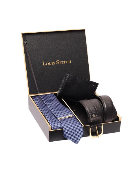 

LOUIS STITCH Men Black & Navy blue Accessory Gift Set