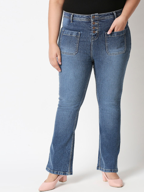 

X Claim Women Blue Bootcut Light Fade Stretchable Jeans