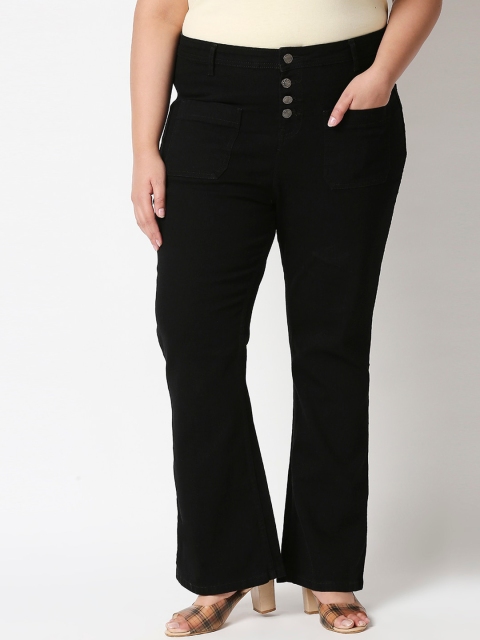 

X Claim Women Black Bootcut Stretchable Jeans