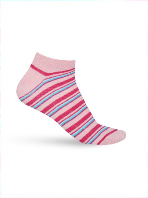 

Honey by Pantaloons Women Pink & Blue Striped Ankle-Length Socks