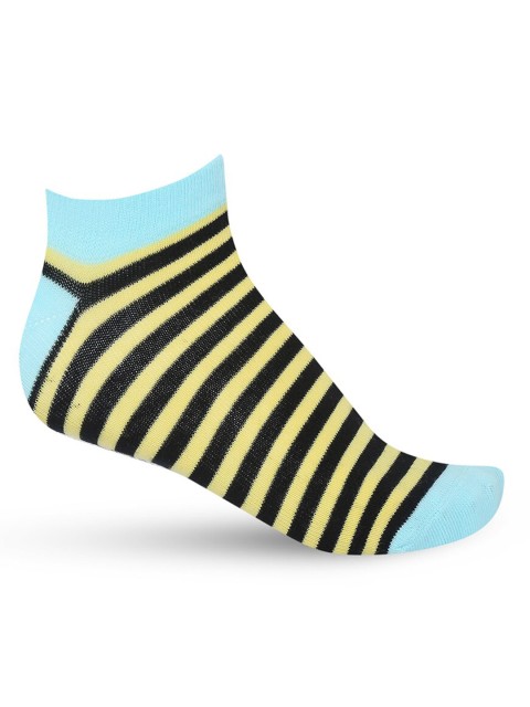 

Honey by Pantaloons Women Yellow & Black Striped Ankle-Length Socks
