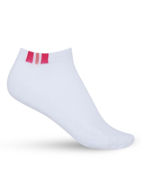 

Honey by Pantaloons Women White & Pink Solid Above Ankle-Length Socks