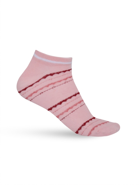 

Honey by Pantaloons Women Pink & Maroon Patterned Ankle-Length Socks