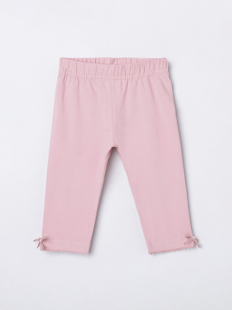 

max Girls Pink Solid Leggings