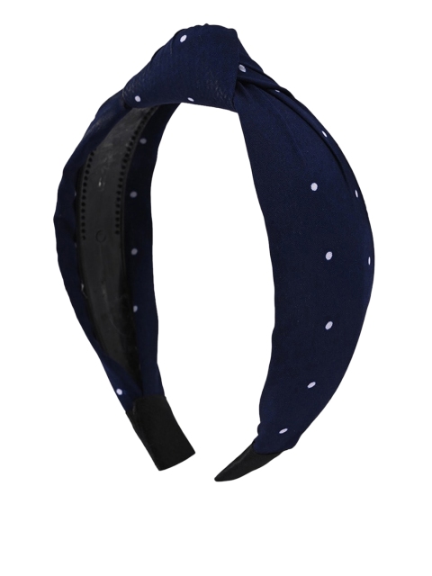 

MARC LOUIS Women Blue Polka Dots Printed Head Knot Band