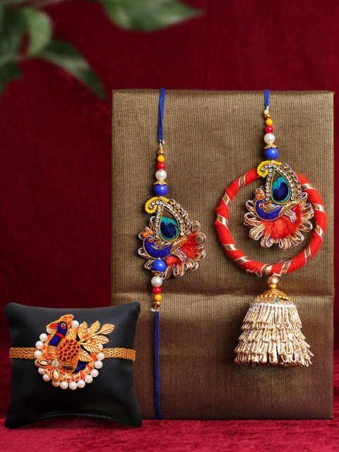 

TIED RIBBONS Multicoloured Bhaiya Bhabhi Rakhi Gift Set, Multi