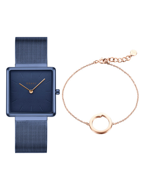 

Obaku Women Blue Stainless Steel Square Dial Analogue Watch With Bracelet J236LXLLML