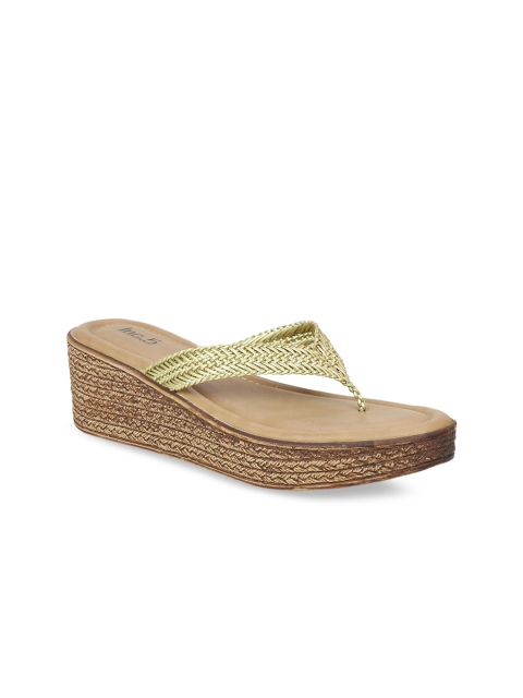 

Inc 5 Gold-Toned Wedge Sandals