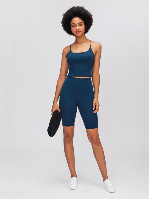 

URBANIC Women Blue Slim Fit High-Rise Regular Shorts